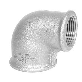 Georg Fischer vinkel 90° galvaniseret reduceret 1.1/2-1’’ muffe-muffe