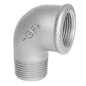 Georg Fischer vinkel 90° galvaniseret 4’’ muffe-nippel