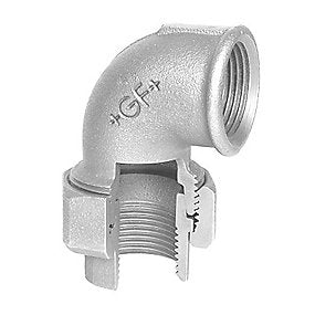 Georg Fischer vinkelunion 90° galvaniseret 1.1/4’’ muffe-muffe