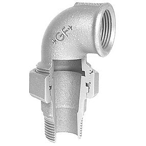 Georg Fischer vinkelunion 90° galvaniseret 1.1/2’’ muffe-nippel