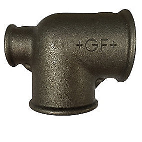 Georg Fischer tee 90° sort reduceret 3/4-3/4-3/8’’