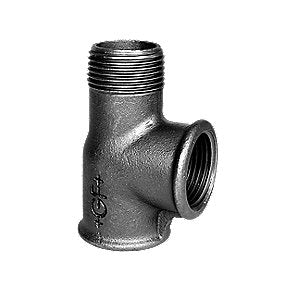 Georg Fischer tee sort 1/2’’ med udvendig gevind på hovedløb