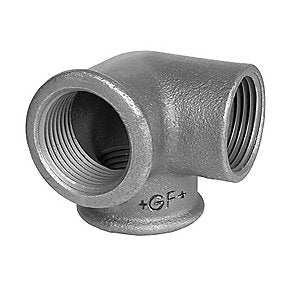 Georg Fischer vinkel med sideudløb sort 3/4’’