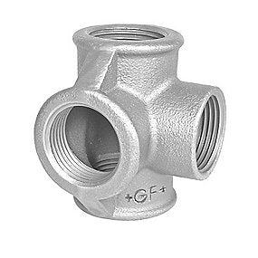 Georg Fischer tee med sideudløb galvaniseret 1’’