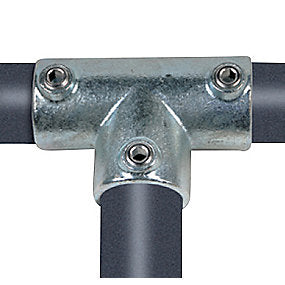 Pipe Clamps T-samling med 3 muffer 48,3 mm x 11/2’’. Galvaniseret. Reol system