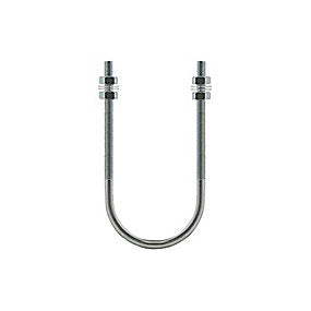 Walraven U-bøjle M10. 114,3mm Elforzinket. Med lange ben inkl. møtrik og skiver