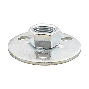 Walraven grundflange 1/2’’. Elforzinket. Rund Ø70mm med påsvejset muffe