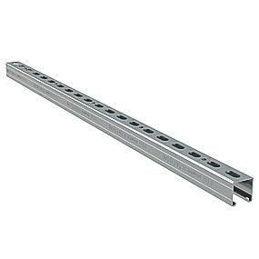 Walraven RapidStrut profilskinne 41x41x2x3000 mm. Elforzinket med savtak. tænder for ekstra greb