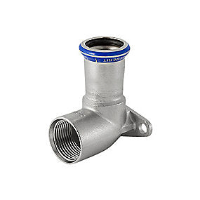 GEBERIT Mapress rustfri dækvinkel 15 mm x 1/2'' 90° muffe-muffe