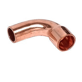 lodde bøjning 22 mm 90º. Med en loddemuffe og en glat ende