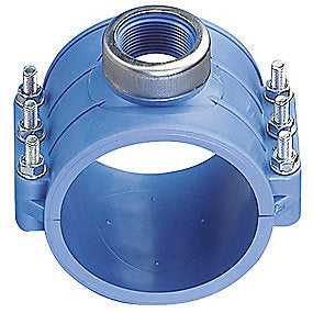GF anboringsbøjle 160 mm x 2'' PN16. Polyrac. A2 bolte.