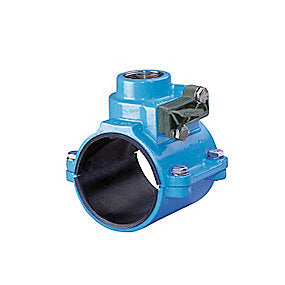 Hawle HAKU anboringsbøjle med spærre 110 mm x 2''. PN16. A4 bolte. Duktiljern