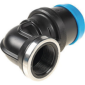 Hawle Delrin vinkel med muffe 32 mm x 1''. 90°. PN16. POM