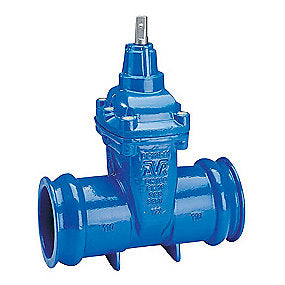 AVK skydeventil med muffer 110 mm PN16. for PVC-rør. Duktiljern