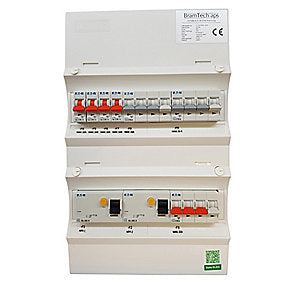 ug12 2xhpfi 1x4p 10a 2x4p 16a, elektrisk fordelingskomponent, industriel strømstyring, 10A kreds, 16A kreds, VVS Hjørnet.