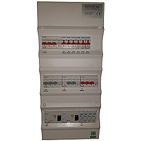 Færdigmonteret gruppetavle UG18 hvid, gruppetavle med HPFI, 16A gruppetavle, 10A gruppetavle, VVS Hjørnet.