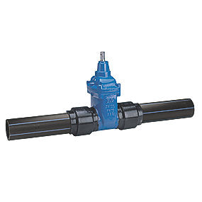 AVK skydeventil med PE ben 200 mm PN10. Duktiljern
