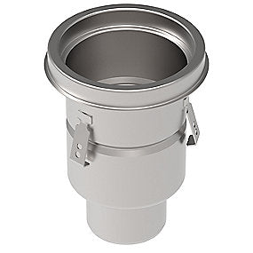 Blücher industrigulvafløb lodret Ø110 mm udløb. Til gulv & epoxy. Rustfrit stål