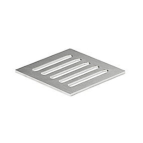 Unidrain rist kvadrat 100x100mm, Column, børstet stål