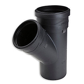 Quiet lyddæmpende afløbs grenrør 75/75 mm, 45°