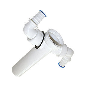 Dallmer PP tilslutningsrør med gevind og 2x3/4'' studs, Ø40 mm x 1.1/2'', hvid.