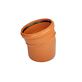 PVC bøjning 110mm, 30°. Med kort indstiksmuffe SN4, EN1401