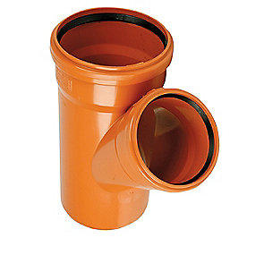PVC-grenrør 160x110mm, 45°. Med kort indstiksmuffe SN4, EN1401