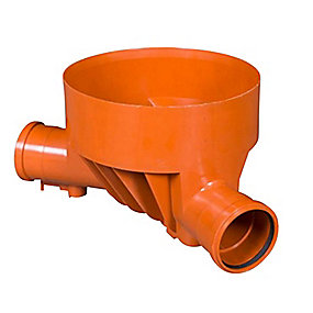 Kaczmarek PP rense- & inspektionsbrønd 425-200mm T3 med lige gennemløb og venstre tilløb for glat rør