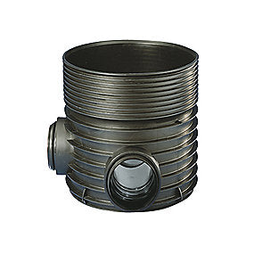 Wavin Tegra PP rense- & inspektionsbrønd 600/315mm T1 90°, 90° gennemløb for glat rør.