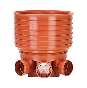 Uponor PP rense- & inspektionsbrønd 315/110mm T2 lige gennemløb og H+V tilløb.