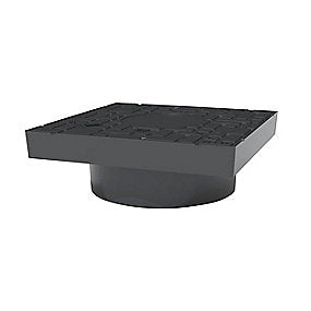 Dæksel med firkantet karm til 400mm vandmålerbrønd. Af komposit, belastningsklasse B125