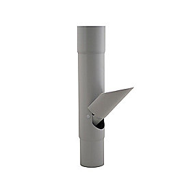 Plastmo vandudviser med klap, 75 mm, grå