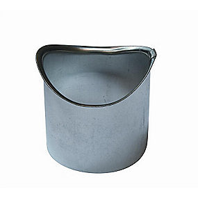 Rheinzink Tudstykke 280/87mm 1/2-rund. prePatina walzblank - Tages ikke retur -