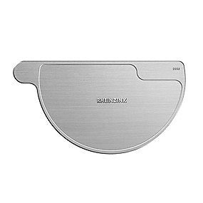 Rheinzink Endebund til højre 333 mm 1/2-rund. prePatina walzblank - Tages ikke retur -