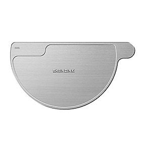 Rheinzink Endebund til venstre 333 mm 1/2-rund. prePatina walzblank - Tages ikke retur -