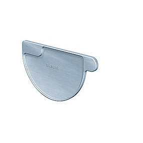 Rheinzink endebund til venstre 280 mm 1/2-rund. prePatina blaugrau - Tages ikke retur -