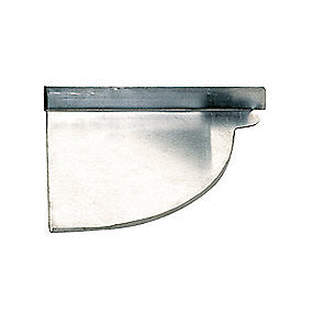 Rheinzink endebund til højre 333 mm 1/4-rund. prePatina walzblank - Tages ikke retur -