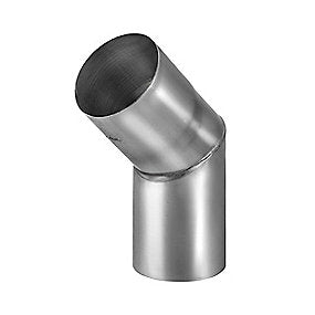 VM zinc Knærør med muffe 87 mm. 45°. udv. Samling. Blank zink -Tages ikke retur-