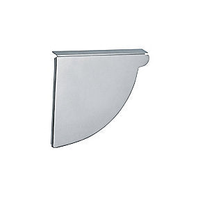 Rheinzink endebund til venstre 400 mm 1/4-rund. prePatina walzblank - Tages ikke retur -