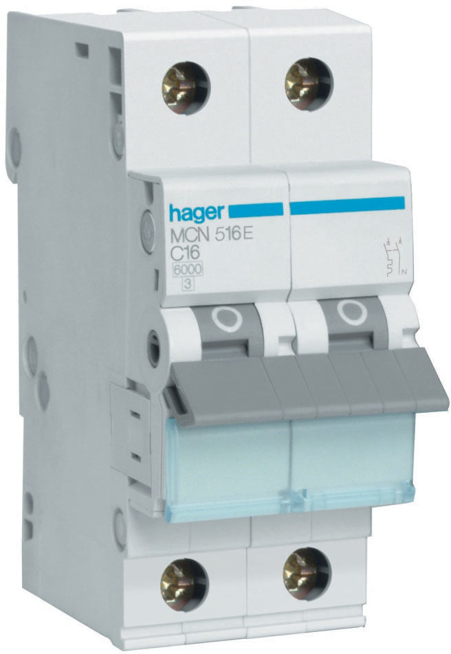 AUTOMATSIKRING C16A 1P+N 6KA 2M