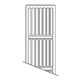 toprist 1000mm Til C4 og C6 radiator, type 22, hvid RAL 9016