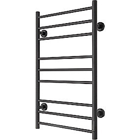 TVS Eldo 9 El håndklæderadiator lige med timer, 860 x 530 mm, sort