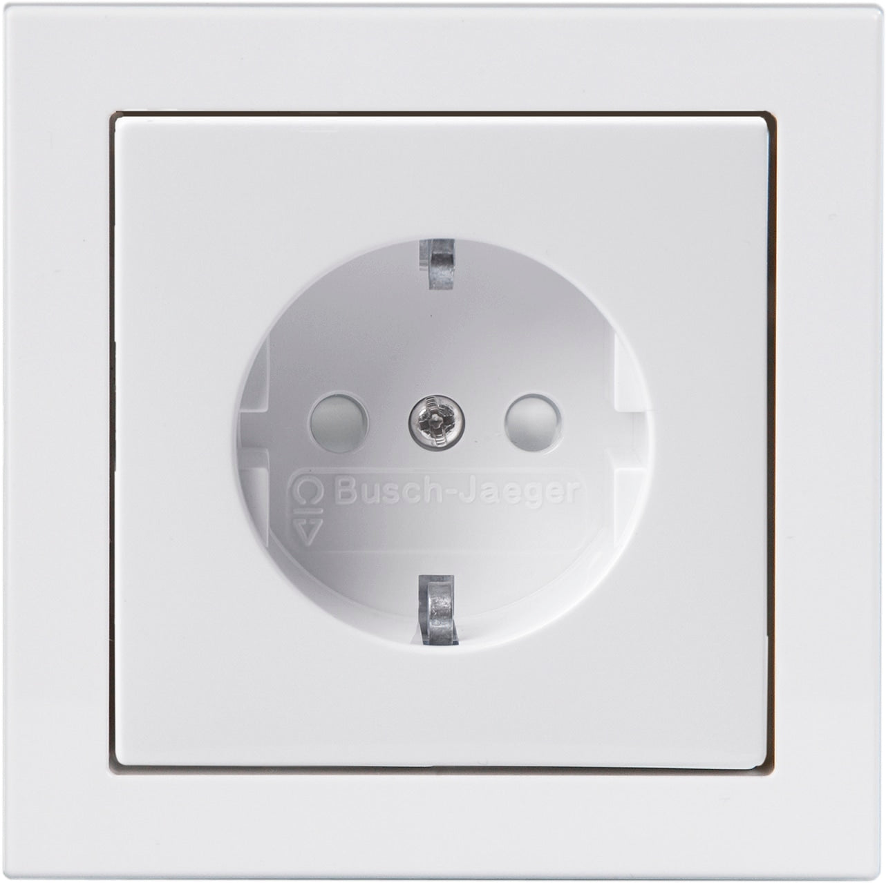 ABB SCHUKO STIKKONTAKT 16A HVID KOMPLET