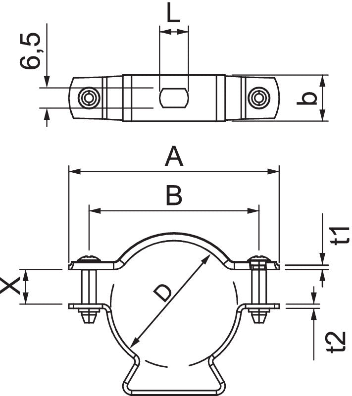 AFSTANDSBØJLER ELFORZINKET 44-53MM