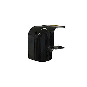 T75-S bøjning højre rotation 78x58 mm, Sort RAL 9005, 90 gr.