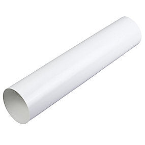 Duka Ventilationsrør Ø125X500MM. Hvid plast fremstilles i 2mm pvc