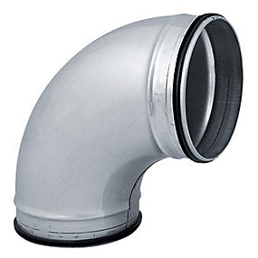 Bøjning 90° Ø125 mm Nippel/Nippel