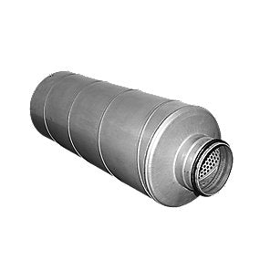 Lyddæmper Ø125 mm x 900 mm 50 mm isolering