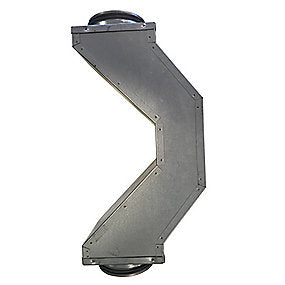 overbøjning Ø125, 145 mm x 145 mm