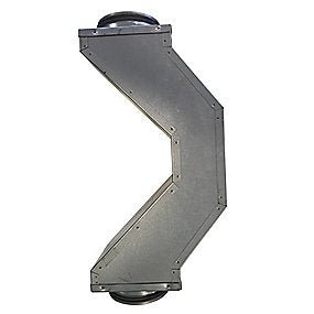 overbøjning Ø160. 180 mm x 180 mm